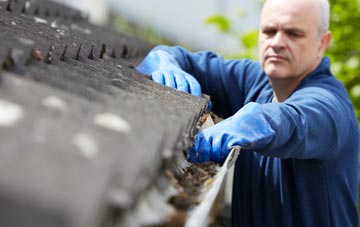 cleaning and inspecting Upper Knockando roofs